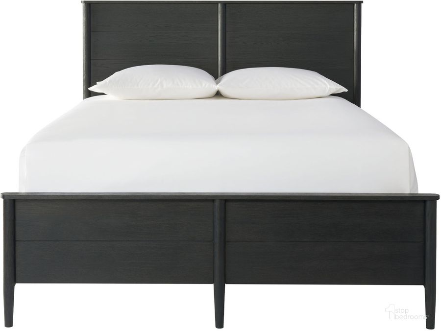 The appearance of Langley Licorice Queen Panel Bed designed by Universal in the transitional interior design. This black piece of furniture  was selected by 1StopBedrooms from Langley Collection to add a touch of cosiness and style into your home. Sku: 705250;70525F;70525R. Bed Type: Panel Bed. Product Type: Panel Bed. Bed Size: Queen. Image1