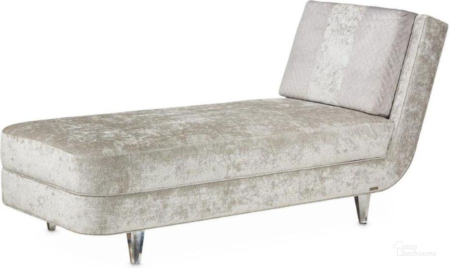 The appearance of Lanna Armless Chaise In Storm And Silver Mist designed by AICO in the modern / contemporary interior design. This storm piece of furniture  was selected by 1StopBedrooms from Lanna Collection to add a touch of cosiness and style into your home. Sku: NLRU-LANA841-STM-823. Material: Wood. Product Type: Chaise. Image1