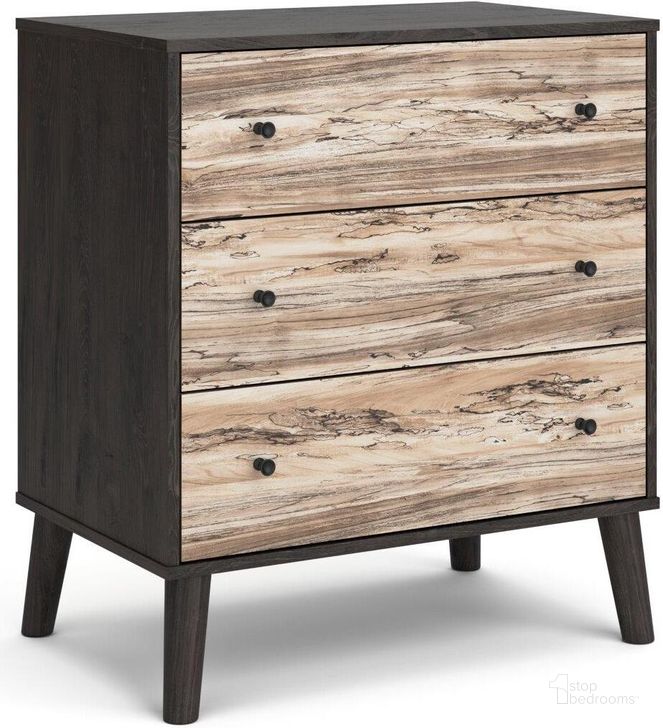The appearance of Lannover Two-Tone Three Drawer Chest designed by Signature Design by Ashley in the modern / contemporary interior design. This two-tone piece of furniture  was selected by 1StopBedrooms from Lannover Collection to add a touch of cosiness and style into your home. Sku: EA5514-243. Material: Wood. Product Type: Chest. Image1