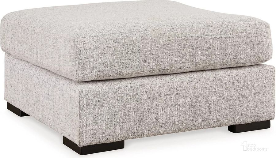The appearance of Larce Stone Oversized Accent Ottoman designed by Signature Design by Ashley in the modern / contemporary interior design. This stone piece of furniture  was selected by 1StopBedrooms from  to add a touch of cosiness and style into your home. Sku: 5020508. Material: Fabric. Product Type: Ottoman. Image1