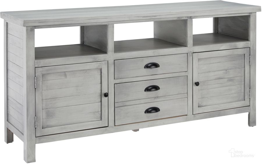 The appearance of Laredo 65 Inch Media Console In Cement designed by Progressive Furniture in the transitional interior design. This cement piece of furniture  was selected by 1StopBedrooms from Laredo Collection to add a touch of cosiness and style into your home. Sku: E803-65. Product Type: Entertainment Console. Material: Solid Pine. Image1