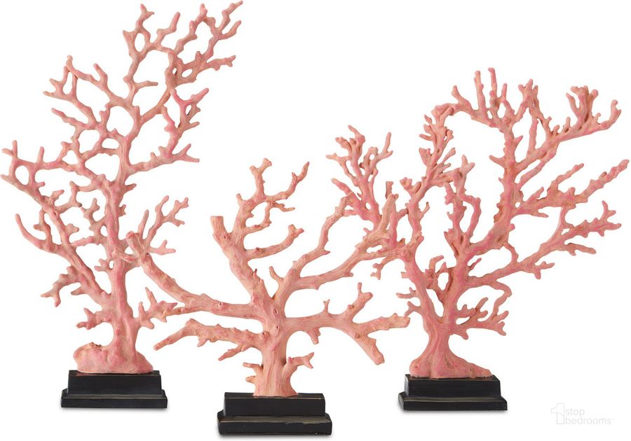 The appearance of Large Coral Branches Set of 3 In Red and Black designed by Currey & Company in the coastal interior design. This red/black piece of furniture  was selected by 1StopBedrooms from Large Collection to add a touch of cosiness and style into your home. Sku: 1200-0436. Material: Stone. Product Type: Sculpture. Image1