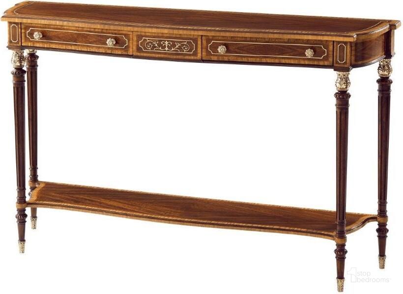 The appearance of Large Tomlin Console Table designed by Theodore Alexander in the traditional interior design. This  piece of furniture  was selected by 1StopBedrooms from Stephen Church Collection to add a touch of cosiness and style into your home. Sku: SC53001. Material: Wood. Product Type: Console Table.