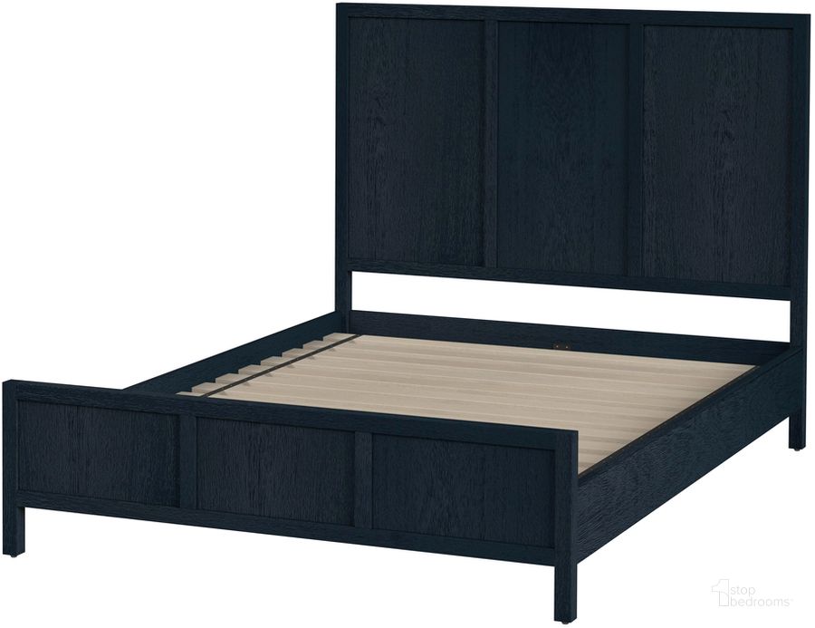 The appearance of Lark Queen Size Panel Bed In Navy Blue designed by Butler Specialty Company in the modern / contemporary interior design. This navy blue piece of furniture  was selected by 1StopBedrooms from Lark Collection to add a touch of cosiness and style into your home. Sku: 5720291. Bed Type: Panel Bed. Material: Wood. Product Type: Panel Bed. Bed Size: Queen. Image1