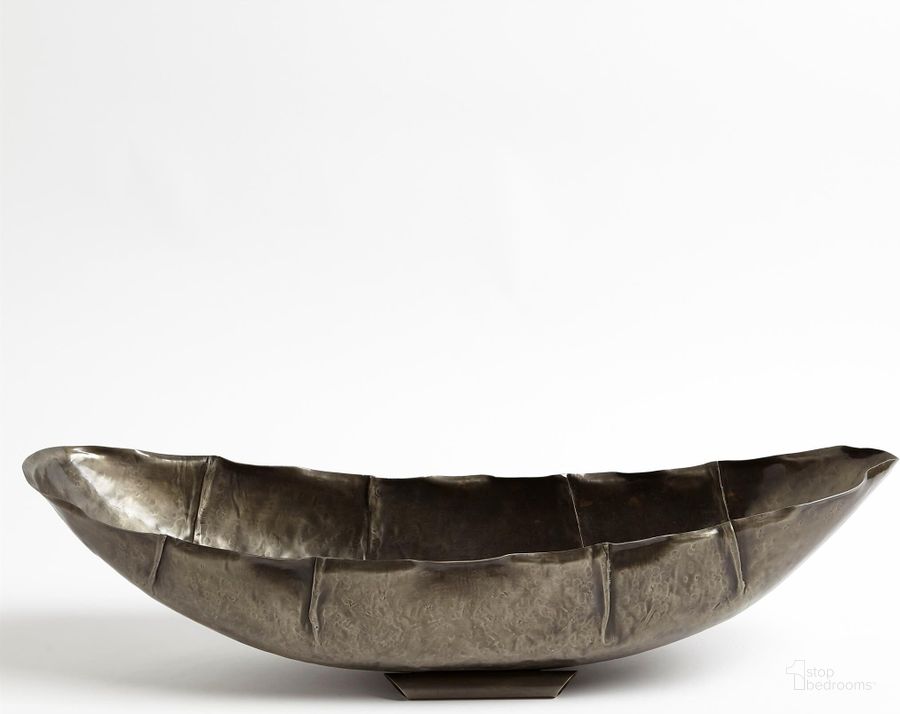 The appearance of Larkin Large Bowl In Antique Nickel designed by Global Views in the modern / contemporary interior design. This nickel piece of furniture  was selected by 1StopBedrooms from Larkin Collection to add a touch of cosiness and style into your home. Sku: 7.91287. Product Type: Bowl. Material: Brass. Image1