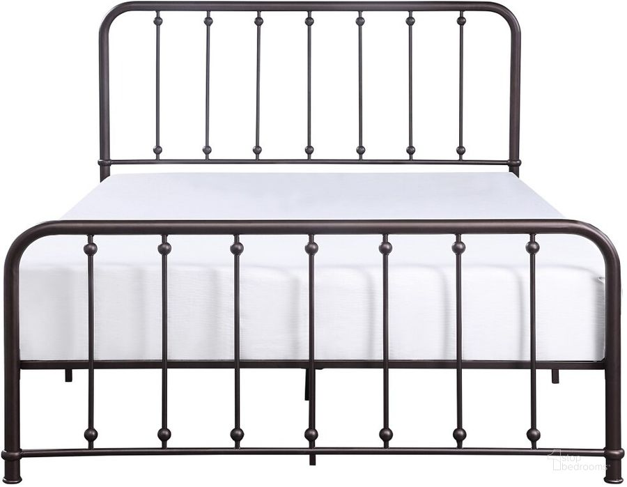 The appearance of Larkspur Dark Bronze Full Metal Panel Bed designed by Homelegance in the industrial interior design. This brown piece of furniture  was selected by 1StopBedrooms from Larkspur Collection to add a touch of cosiness and style into your home. Sku: 1638F-1. Material: Metal. Bed Size: Full. Product Type: Slat / Spindle Bed. Bed Type: Slat / Spindle Bed. Image1