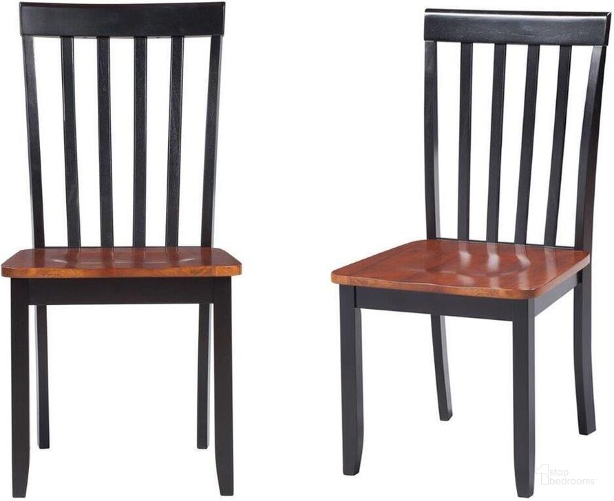 The appearance of Larnaca Cherry Dining Chair Set of 2 designed by Windsor Home in the country / farmhouse interior design. This cherry piece of furniture  was selected by 1StopBedrooms from Larnaca Collection to add a touch of cosiness and style into your home. Sku: 21031. Product Type: Dining Chair. Material: Rubberwood. Image1