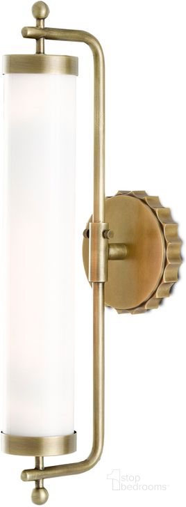 The appearance of Latimer Brass Wall Sconce designed by Currey & Company in the modern / contemporary interior design. This brass piece of furniture  was selected by 1StopBedrooms from Barry Goralnick Collection to add a touch of cosiness and style into your home. Sku: 5000-0141. Material: Metal. Product Type: Wall Sconce. Image1