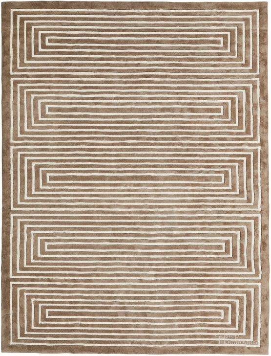 The appearance of Latitudes High Contrast 6 x 9 Rug In Brown designed by Global Views in the modern / contemporary interior design. This brown piece of furniture  was selected by 1StopBedrooms from Latitudes Collection to add a touch of cosiness and style into your home. Sku: 9.93763. Material: Wool. Product Type: Rug. Image1
