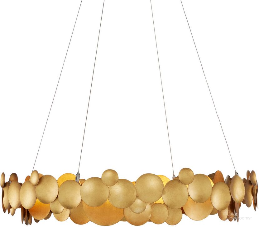The appearance of Lavengro Gold Chandelier designed by Currey & Company in the modern / contemporary interior design. This gold piece of furniture  was selected by 1StopBedrooms from Lavengro Collection to add a touch of cosiness and style into your home. Sku: 9000-0972. Product Type: Chandelier. Material: Iron. Image1