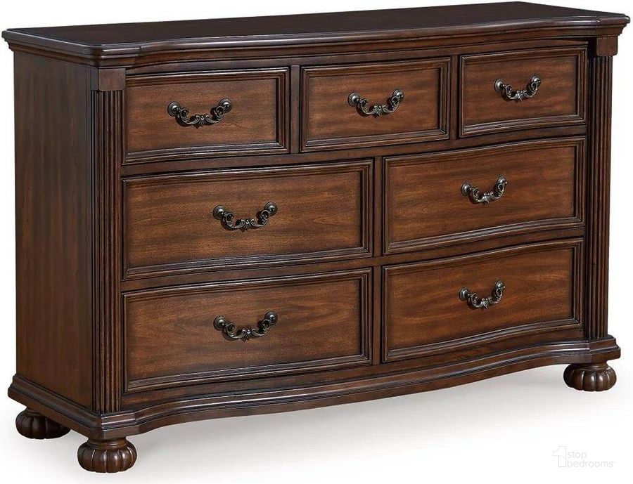 The appearance of Lavinton Dresser In Brown designed by Signature Design by Ashley in the traditional interior design. This brown piece of furniture  was selected by 1StopBedrooms from Lavinton Collection to add a touch of cosiness and style into your home. Sku: B764-31. Material: Wood. Product Type: Dresser. Image1