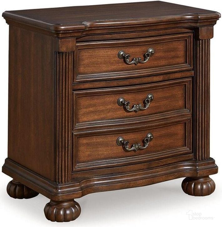 The appearance of Glenville Brown Nightstand designed by Harbour Home in the traditional interior design. This brown piece of furniture  was selected by 1StopBedrooms from Glenville Collection to add a touch of cosiness and style into your home. Sku: B764-93. Material: Wood. Product Type: Nightstand.