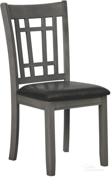The appearance of Lavon Side Chair (Grey) (Set Of 2) designed by Coaster in the transitional interior design. This grey piece of furniture  was selected by 1StopBedrooms from Lavon Collection to add a touch of cosiness and style into your home. Sku: 108212. Material: Wood. Product Type: Dining Chair. Image1