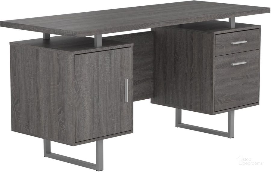 The appearance of Lawtey Weathered Grey Office Desk designed by Coaster in the modern / contemporary interior design. This gray piece of furniture  was selected by 1StopBedrooms from Lawtey Collection to add a touch of cosiness and style into your home. Sku: 800521. Product Type: Desk. Material: MDF. Image1