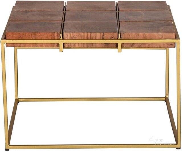 The appearance of Layover Bunching Table In Natural And Gold designed by Progressive Furniture in the transitional interior design. This natural/gold piece of furniture  was selected by 1StopBedrooms from Layover Collection to add a touch of cosiness and style into your home. Sku: A241-37. Material: Wood. Product Type: Nesting Table. Image1