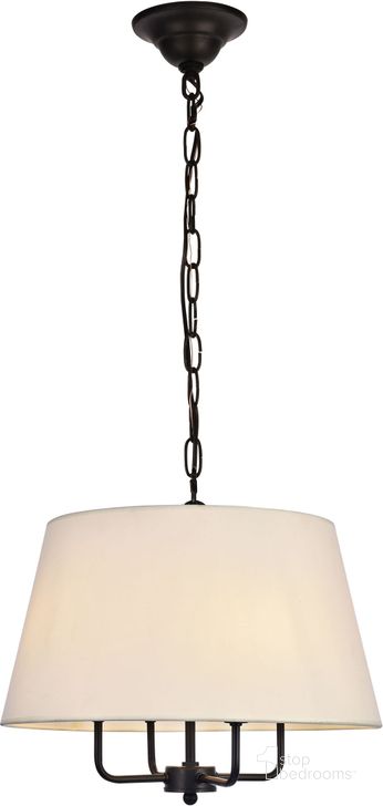 The appearance of Maple 17" Black 4 Light Pendant designed by Elegant Lighting in the transitional interior design. This black piece of furniture  was selected by 1StopBedrooms from Maple Collection to add a touch of cosiness and style into your home. Sku: LD6009D17BK. Material: Metal. Product Type: Pendant Lighting. Image1