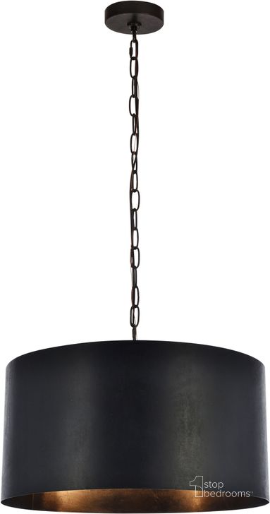 The appearance of Miro 20" Vintage Black 3 Light Pendant designed by Elegant Lighting in the industrial interior design. This black piece of furniture  was selected by 1StopBedrooms from Miro Collection to add a touch of cosiness and style into your home. Sku: LD6015D20BK. Material: Metal. Product Type: Pendant Lighting. Image1