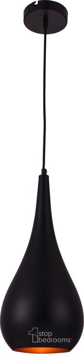 The appearance of Nora 7.5" Black 1 Light Pendant designed by Elegant Lighting in the modern / contemporary interior design. This black piece of furniture  was selected by 1StopBedrooms from Nora Collection to add a touch of cosiness and style into your home. Sku: LDPD2002. Material: Aluminum. Product Type: Pendant Lighting. Image1