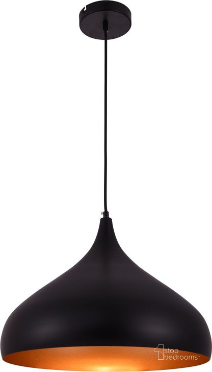 The appearance of Circa 16.5 Black 1 Light Pendant designed by Elegant Lighting in the modern / contemporary interior design. This black piece of furniture  was selected by 1StopBedrooms from Circa Collection to add a touch of cosiness and style into your home. Sku: LDPD2045. Material: Aluminum. Product Type: Pendant Lighting.