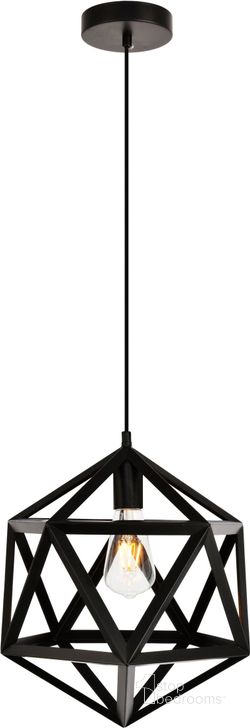The appearance of Redmond 13" Black 1 Light Pendant designed by Elegant Lighting in the industrial interior design. This black piece of furniture  was selected by 1StopBedrooms from Redmond Collection to add a touch of cosiness and style into your home. Sku: LDPD2110. Product Type: Pendant Lighting. Material: Iron. Image1