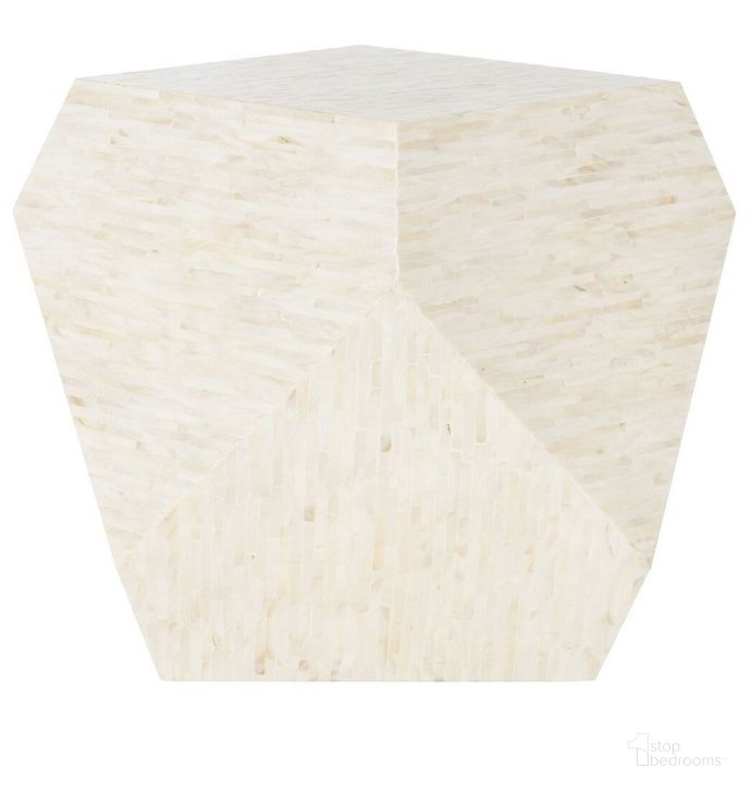 The appearance of Lea Mosaic Geometric Side Table designed by Safavieh in the modern / contemporary interior design. This  piece of furniture  was selected by 1StopBedrooms from Safavieh TRB Collection to add a touch of cosiness and style into your home. Sku: TRB1010A. Material: Wood. Product Type: Accent Table. Image1