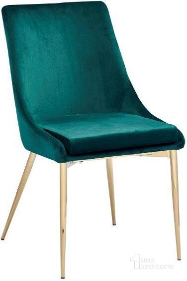 The appearance of Leatrice 19 Inch Velvet Dining Side Chair Set of 2 In Green designed by Best Master Furniture in the modern / contemporary interior design. This green piece of furniture  was selected by 1StopBedrooms from Leatrice Collection to add a touch of cosiness and style into your home. Sku: T15GNC. Product Type: Side Chair. Material: Stainless Steel. Image1