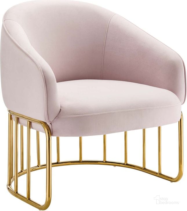The appearance of Legacy Performance Velvet Arm Chair In Pink designed by Modway in the modern / contemporary interior design. This pink piece of furniture  was selected by 1StopBedrooms from Legacy Collection to add a touch of cosiness and style into your home. Sku: EEI-5025-PNK. Material: Wood. Product Type: Arm Chair. Image1