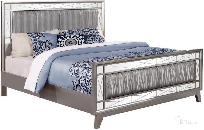 The appearance of Leighton Metallic Mercury Queen Panel Bed designed by Coaster in the transitional interior design. This gray piece of furniture  was selected by 1StopBedrooms from Leighton Collection to add a touch of cosiness and style into your home. Sku: 204921QB1;204921QB2;204921QB3. Bed Type: Panel Bed. Material: Metal. Product Type: Panel Bed. Bed Size: Queen. Image1