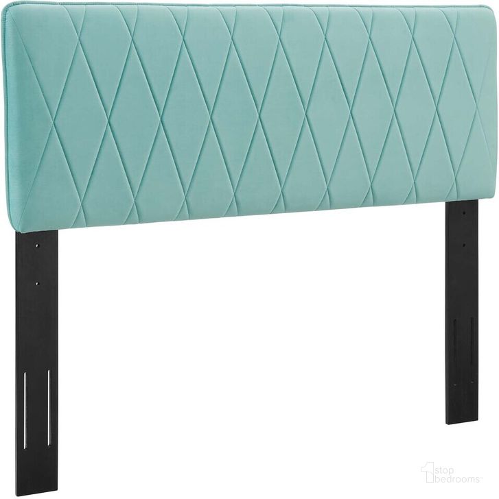 The appearance of Leila King/California King Headboard In Mint designed by Modway in the  interior design. This mint piece of furniture  was selected by 1StopBedrooms from Leila Collection to add a touch of cosiness and style into your home. Sku: MOD-6345-MIN. Product Type: Headboard. Material: MDF. Image1
