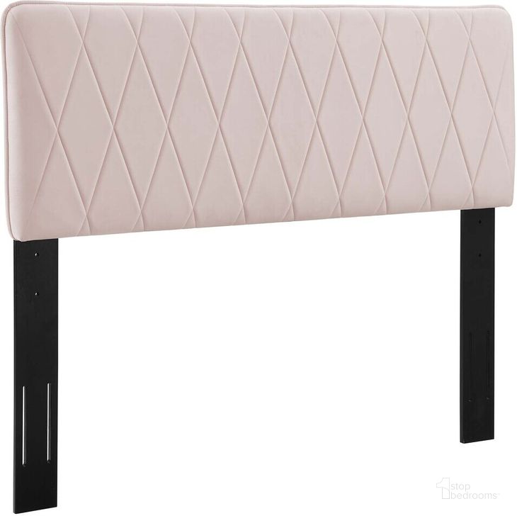 The appearance of Leila King/California King Headboard In Pink designed by Modway in the  interior design. This pink piece of furniture  was selected by 1StopBedrooms from Leila Collection to add a touch of cosiness and style into your home. Sku: MOD-6345-PNK. Product Type: Headboard. Material: MDF. Image1