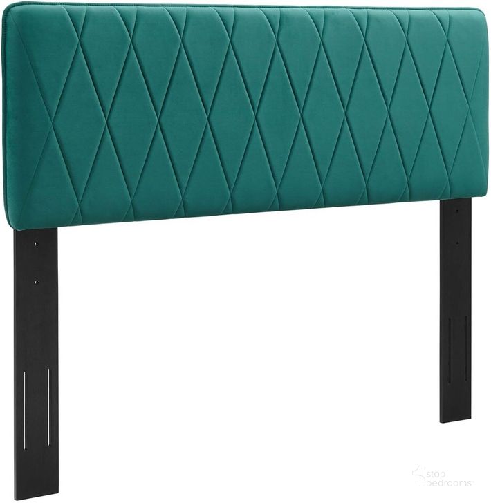 The appearance of Leila King/California King Headboard In Teal designed by Modway in the  interior design. This teal piece of furniture  was selected by 1StopBedrooms from Leila Collection to add a touch of cosiness and style into your home. Sku: MOD-6345-TEA. Product Type: Headboard. Material: MDF. Image1