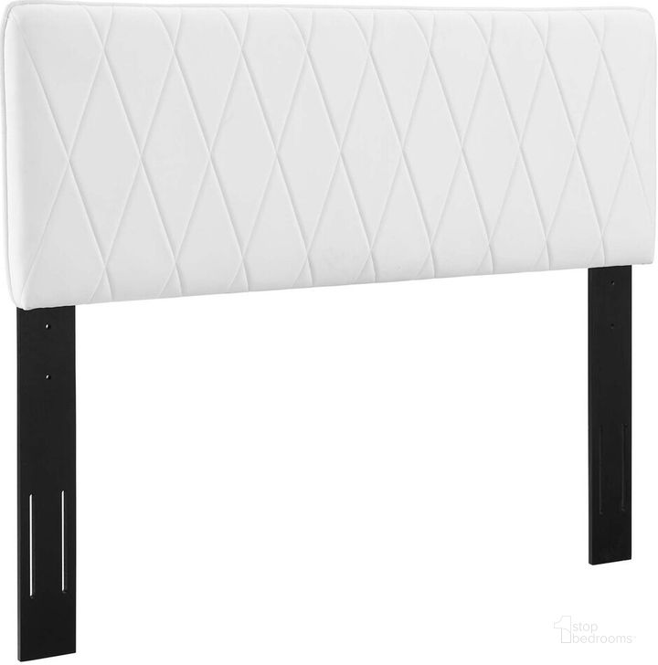 The appearance of Leila King/California King Headboard In White designed by Modway in the  interior design. This white piece of furniture  was selected by 1StopBedrooms from Leila Collection to add a touch of cosiness and style into your home. Sku: MOD-6345-WHI. Product Type: Headboard. Material: MDF. Image1