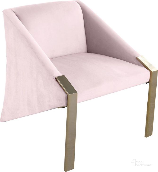 The appearance of Leiria Pink Velvet Chair designed by Furnique in the modern / contemporary interior design. This pink velvet piece of furniture  was selected by 1StopBedrooms from Leiria Collection to add a touch of cosiness and style into your home. Sku: 593Pink. Product Type: Accent Chair. Material: Velvet. Image1