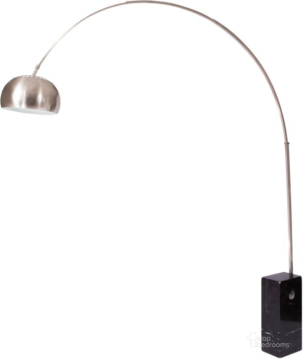 The appearance of LeisureMod Arco Black Marble Cube Base Lamp designed by LeisureMod in the modern / contemporary interior design. This black piece of furniture  was selected by 1StopBedrooms from Arco Collection to add a touch of cosiness and style into your home. Sku: AL22BL. Material: Marble. Product Type: Lamp. Image1