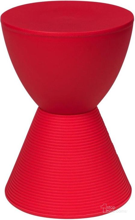 The appearance of LeisureMod Boyd Red Polypropylene Side Table designed by LeisureMod in the modern / contemporary interior design. This red piece of furniture  was selected by 1StopBedrooms from Boyd Collection to add a touch of cosiness and style into your home. Sku: BS12R. Material: Polypropylene. Product Type: Side Table. Image1
