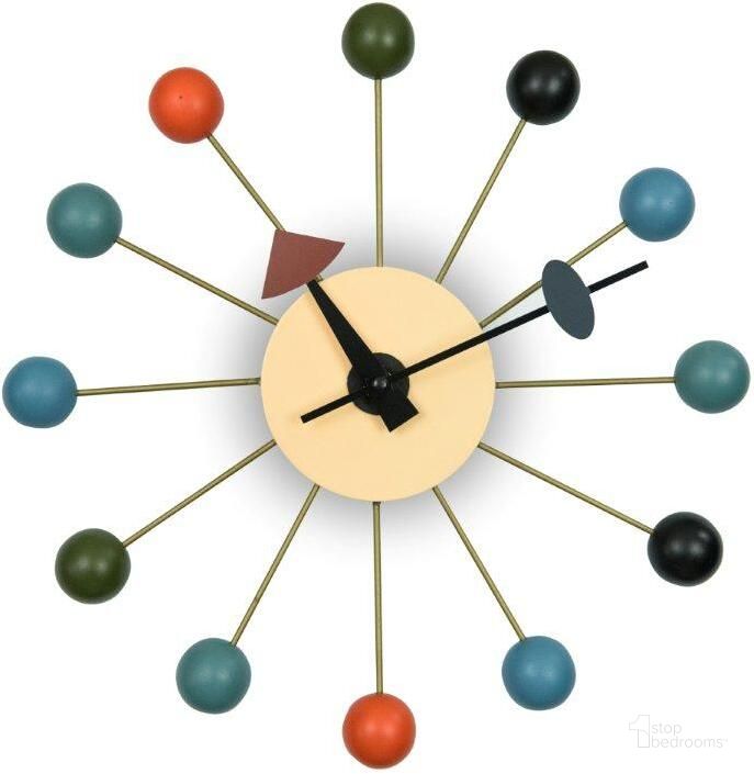The appearance of LeisureMod Concordia Round Colorful Balls Wall Clock designed by LeisureMod in the modern / contemporary interior design. This multicolor piece of furniture  was selected by 1StopBedrooms from Concordia Collection to add a touch of cosiness and style into your home. Sku: VCL13M. Material: MDF. Product Type: Wall Clock. Image1