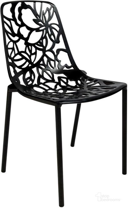 The appearance of LeisureMod Devon Black Armless Chair designed by LeisureMod in the modern / contemporary interior design. This black piece of furniture  was selected by 1StopBedrooms from Devon Collection to add a touch of cosiness and style into your home. Sku: DC23BL. Material: Aluminum. Product Type: Side Chair. Image1