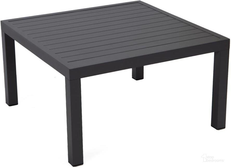The appearance of Leisuremod Hamilton Modern Outdoor Patio Aluminum Coffee Table In Black designed by LeisureMod in the modern / contemporary interior design. This black piece of furniture  was selected by 1StopBedrooms from Hamilton Collection to add a touch of cosiness and style into your home. Sku: HT32BL. Material: Aluminum. Product Type: Outdoor Table. Image1