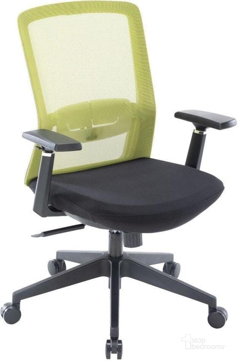 The appearance of LeisureMod Ingram Modern Office Task Chair with adjustable armrests In Green designed by LeisureMod in the modern / contemporary interior design. This green piece of furniture  was selected by 1StopBedrooms from Ingram Collection to add a touch of cosiness and style into your home. Sku: IO20G. Product Type: Office Chair. Material: Plastic. Image1
