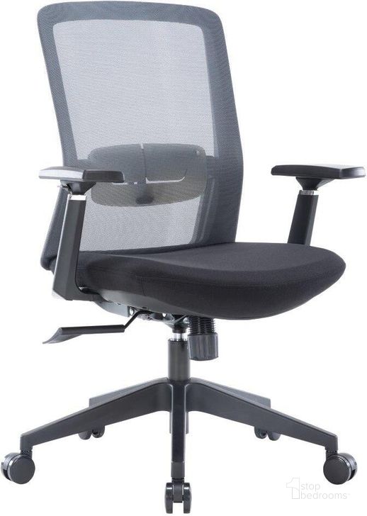 The appearance of LeisureMod Ingram Modern Office Task Chair with adjustable armrests In Grey designed by LeisureMod in the modern / contemporary interior design. This grey piece of furniture  was selected by 1StopBedrooms from Ingram Collection to add a touch of cosiness and style into your home. Sku: IO20GR. Product Type: Office Chair. Material: Plastic. Image1