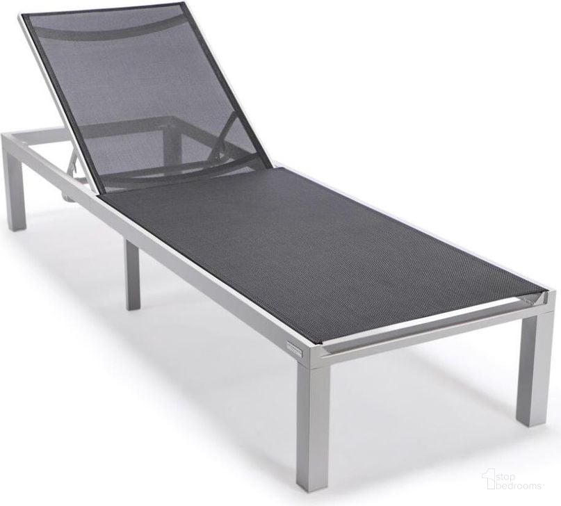 The appearance of Leisuremod Marlin Patio Chaise Lounge Chair With White Aluminum Frame In Black designed by LeisureMod in the modern / contemporary interior design. This black piece of furniture  was selected by 1StopBedrooms from Marlin Collection to add a touch of cosiness and style into your home. Sku: MLW-77BL. Material: Aluminum. Product Type: Outdoor Chaise Lounge. Image1