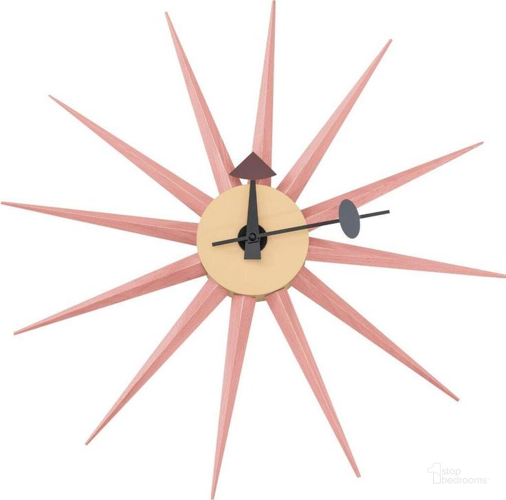The appearance of Leisuremod Maxi Modern Design Colorful Star Silent Non-Ticking Wall Clock MCL18PK designed by LeisureMod in the modern / contemporary interior design. This pink piece of furniture  was selected by 1StopBedrooms from Maxi Collection to add a touch of cosiness and style into your home. Sku: MCL18PK. Material: MDF. Product Type: Wall Clock. Image1