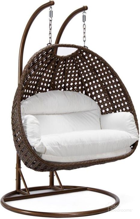 Leisuremod indoor outdoor wicker 2 discount person hanging egg swing chair