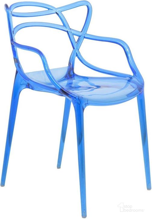 The appearance of LeisureMod Milan Blue Wire Design Chair designed by LeisureMod in the modern / contemporary interior design. This blue piece of furniture  was selected by 1StopBedrooms from Milan Collection to add a touch of cosiness and style into your home. Sku: MW17TBU. Product Type: Arm Chair. Material: Plastic. Image1