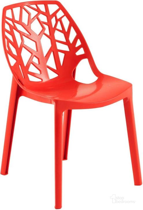 The appearance of Leisuremod Modern Cornelia Dining Chair C18SR designed by LeisureMod in the modern / contemporary interior design. This red piece of furniture  was selected by 1StopBedrooms from Cornelia Collection to add a touch of cosiness and style into your home. Sku: C18SR. Product Type: Dining Chair. Material: Plastic. Image1