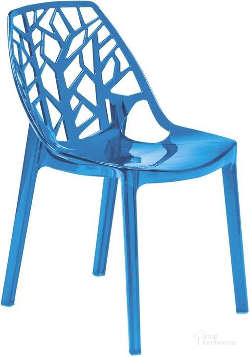 The appearance of Leisuremod Modern Cornelia Dining Chair designed by LeisureMod in the modern / contemporary interior design. This transparent blue piece of furniture  was selected by 1StopBedrooms from Modern Collection to add a touch of cosiness and style into your home. Sku: C18TBU. Product Type: Dining Chair. Material: Plastic. Image1