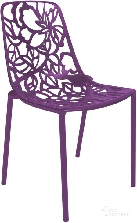 The appearance of LeisureMod Modern Devon Aluminum Chair DC23PU designed by LeisureMod in the modern / contemporary interior design. This purple piece of furniture  was selected by 1StopBedrooms from Modern Collection to add a touch of cosiness and style into your home. Sku: DC23PU. Material: Aluminum. Product Type: Accent Chair. Image1