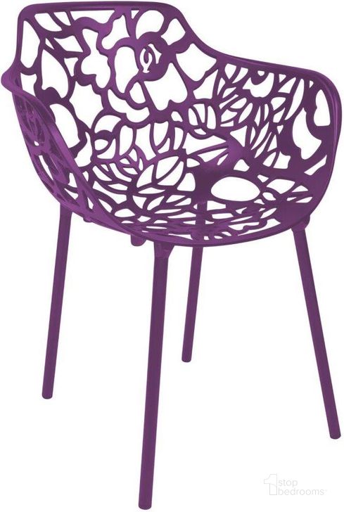 The appearance of LeisureMod Modern Devon Aluminum Chair DCA23PU designed by LeisureMod in the modern / contemporary interior design. This purple piece of furniture  was selected by 1StopBedrooms from Modern Collection to add a touch of cosiness and style into your home. Sku: DCA23PU. Material: Aluminum. Product Type: Accent Chair. Image1