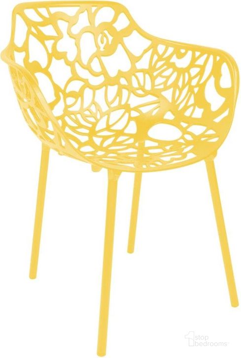 The appearance of LeisureMod Modern Devon Aluminum Chair designed by LeisureMod in the modern / contemporary interior design. This yellow piece of furniture  was selected by 1StopBedrooms from Modern Collection to add a touch of cosiness and style into your home. Sku: DCA23Y. Material: Aluminum. Product Type: Accent Chair. Image1