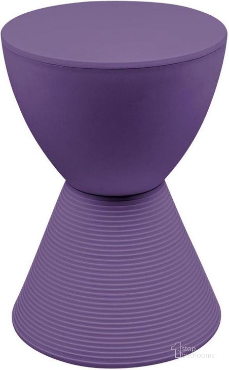The appearance of Leisuremod Modern Round Boyd Side Table BS12PU designed by LeisureMod in the modern / contemporary interior design. This purple piece of furniture  was selected by 1StopBedrooms from Boyd Collection to add a touch of cosiness and style into your home. Sku: BS12PU. Material: Polypropylene. Product Type: Side Table. Image1